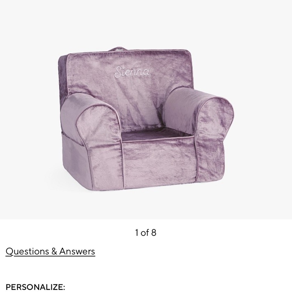 Pottery Barn Kids my first anywhere chair cover
